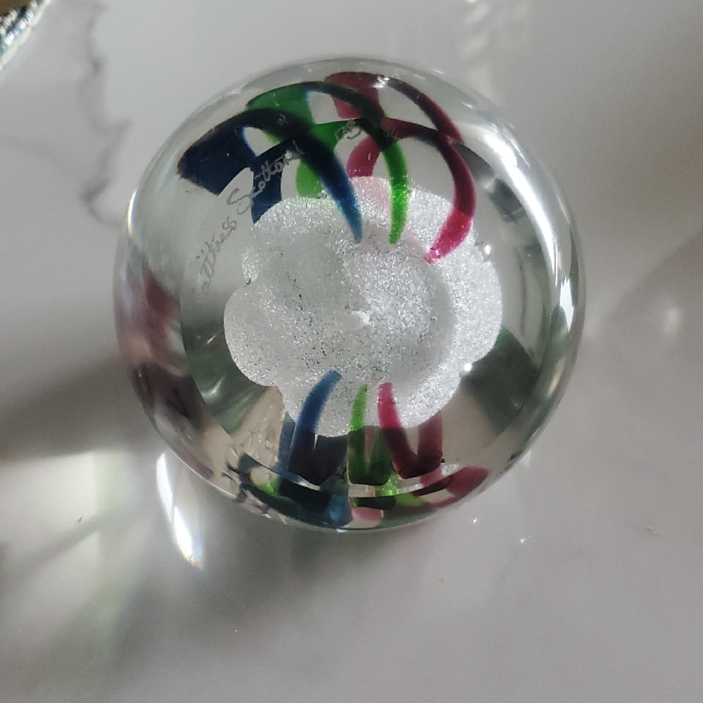 Sony Multicolor Glass Art Paperweight